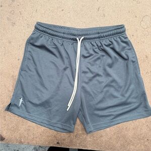 Ironwilled gray dagger mesh shorts